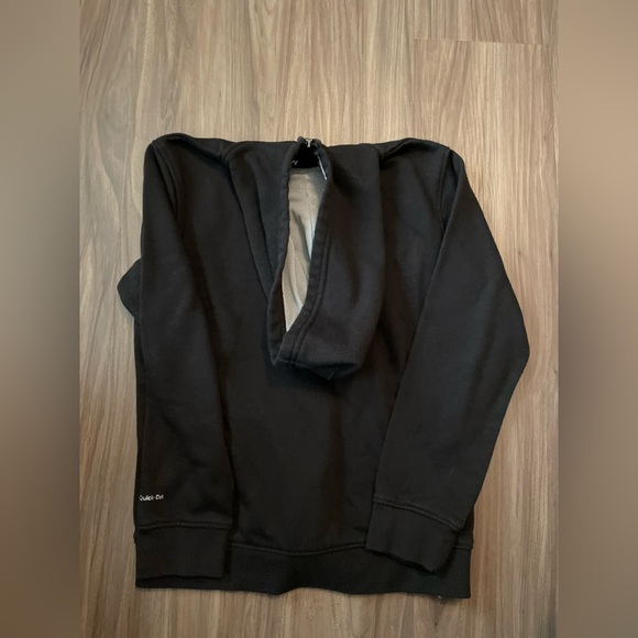 Xersion Boys Black Athletic Zip-Up Jacket with White Hustle word hoodie size M - Picture 2 of 6